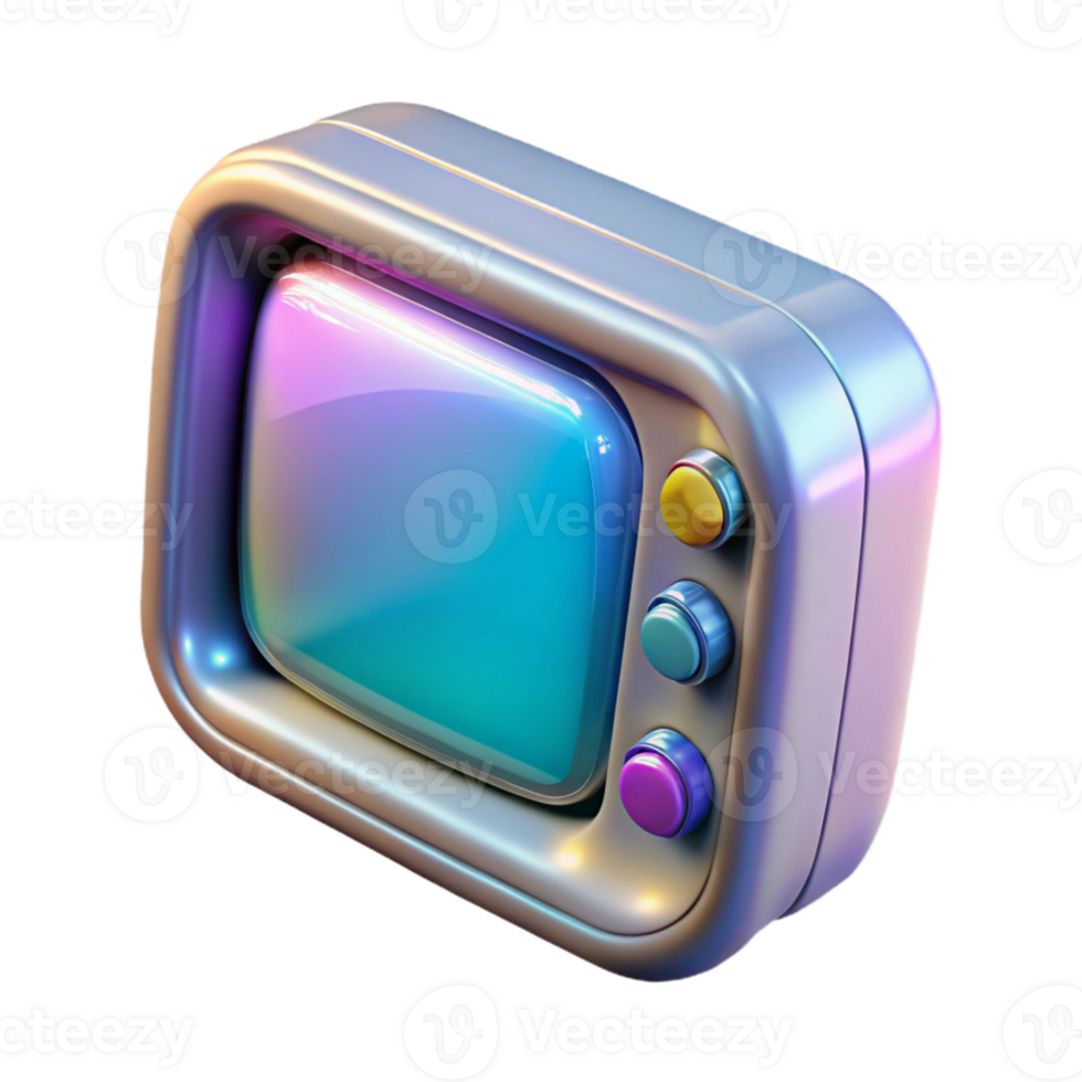 serene artistic Future Television Transparent Screen Element premium png