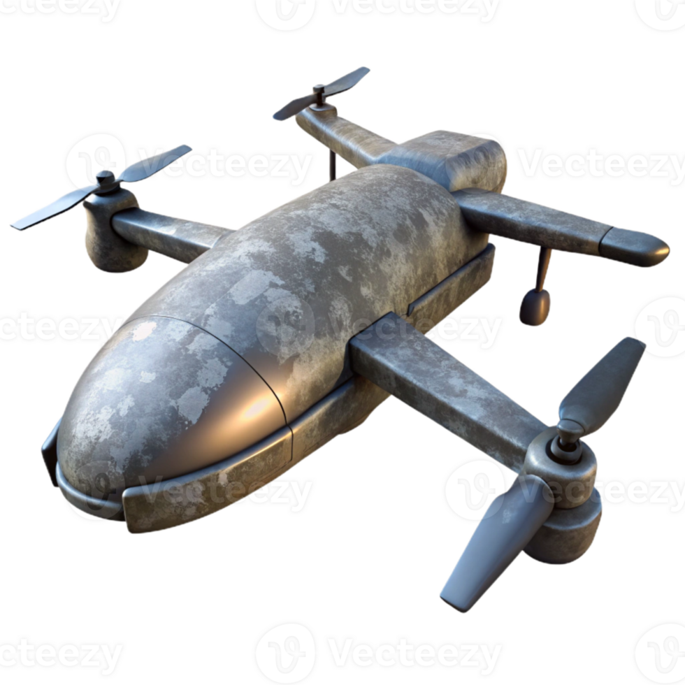 serene rustic Future Warfare Drone Silhouette Transparent Background authentic png