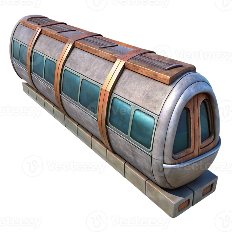 dramatic traditional Future Transportation Tube System Isolated detailed png