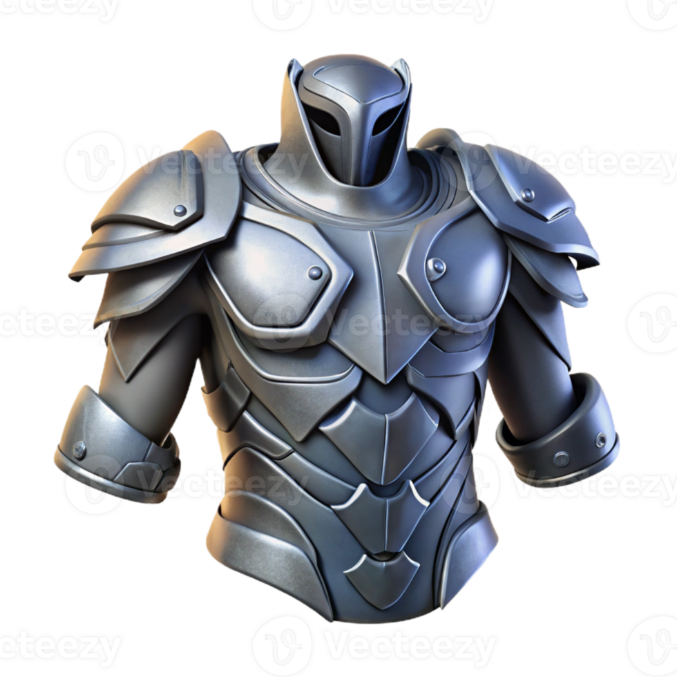 wonderful modern Future Warrior Armor Metallic Finish Grey Color Cutout high resolution png