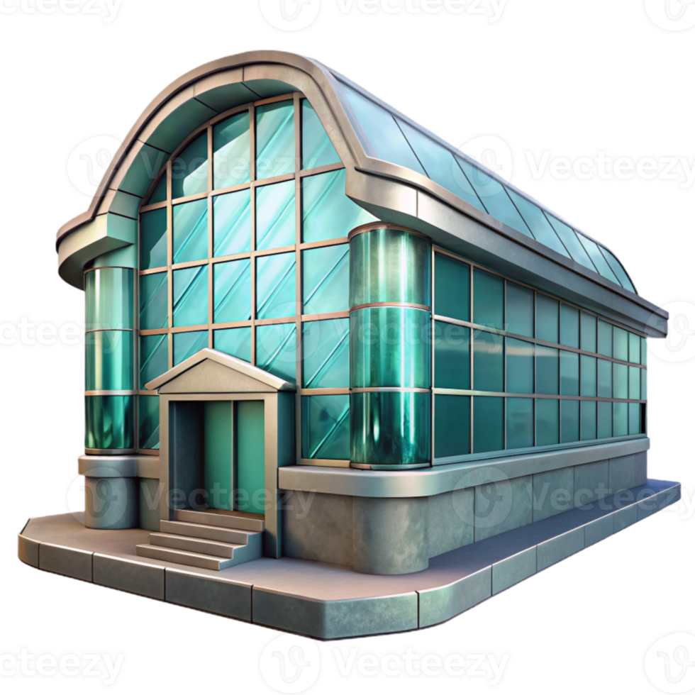 stunning artistic Futuristic Building Isolated with Detailed Architectural Design professional png