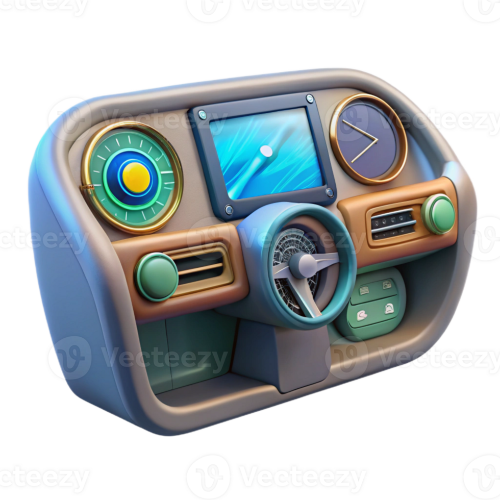 dramatic creative Futuristic Car Dashboard Transparent exclusive png