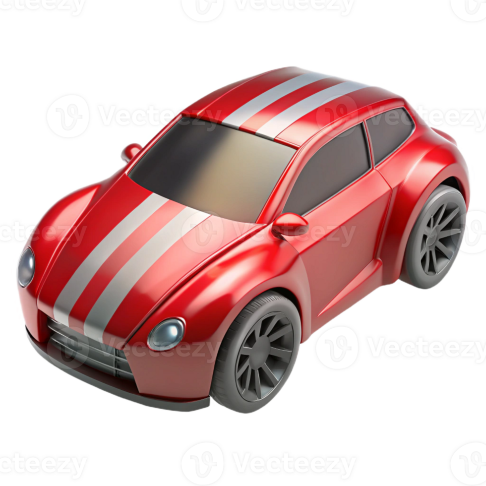 elegant rustic Futuristic Car Side View with Red Stripes Isolated original png