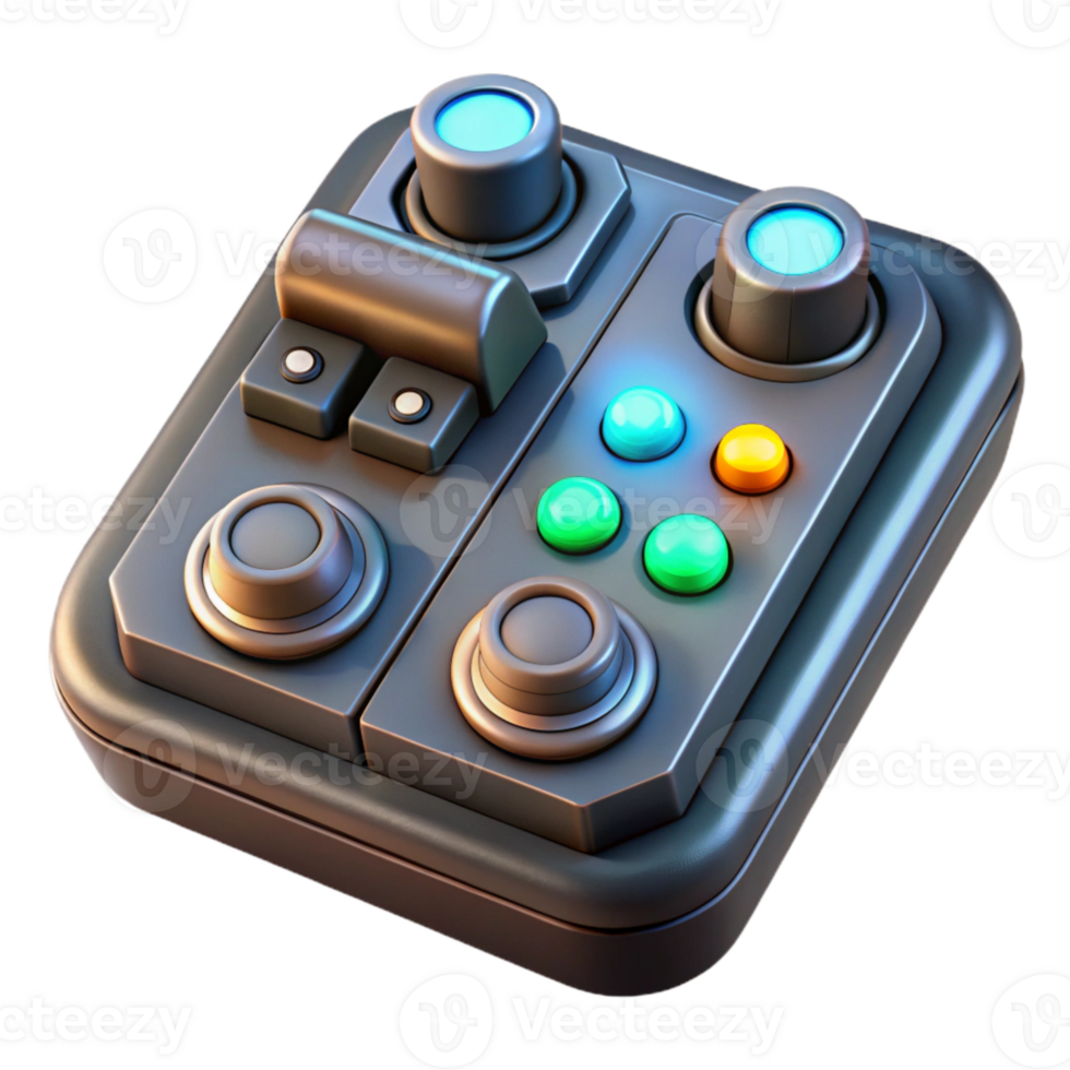 stunning vintage Futuristic Control Panel Illuminated Buttons Cutout premium png
