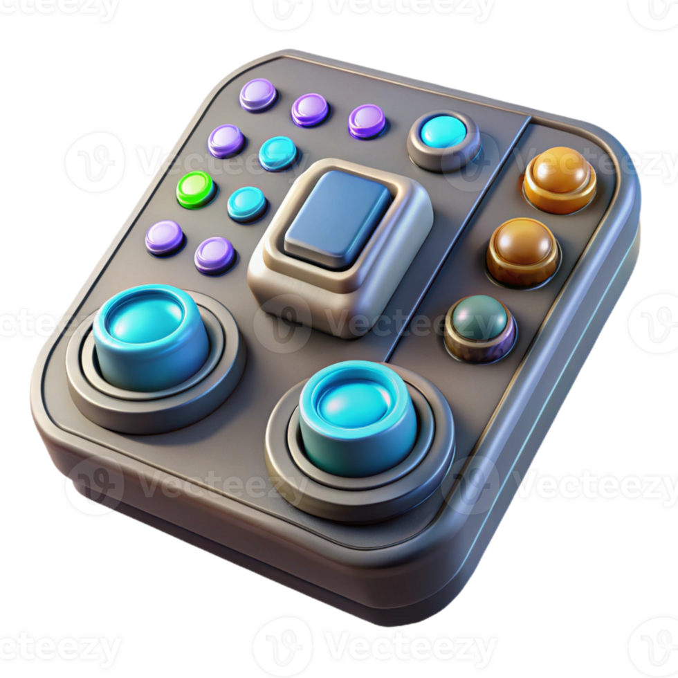 beautiful rustic Futuristic Control Panel Illuminated Buttons Cutout premium png