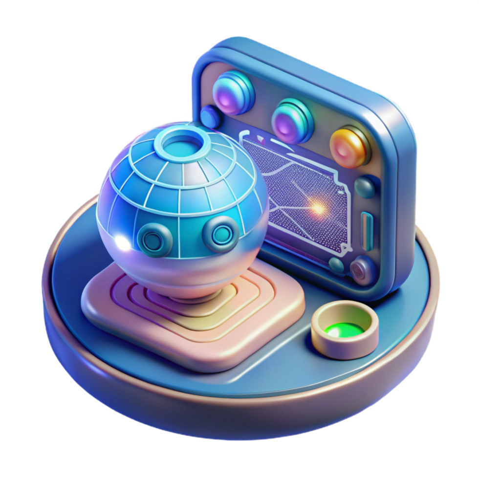 magnificent minimalist Futuristic Interface Displaying 3d Model Generated by Ai Transparent Background premium png