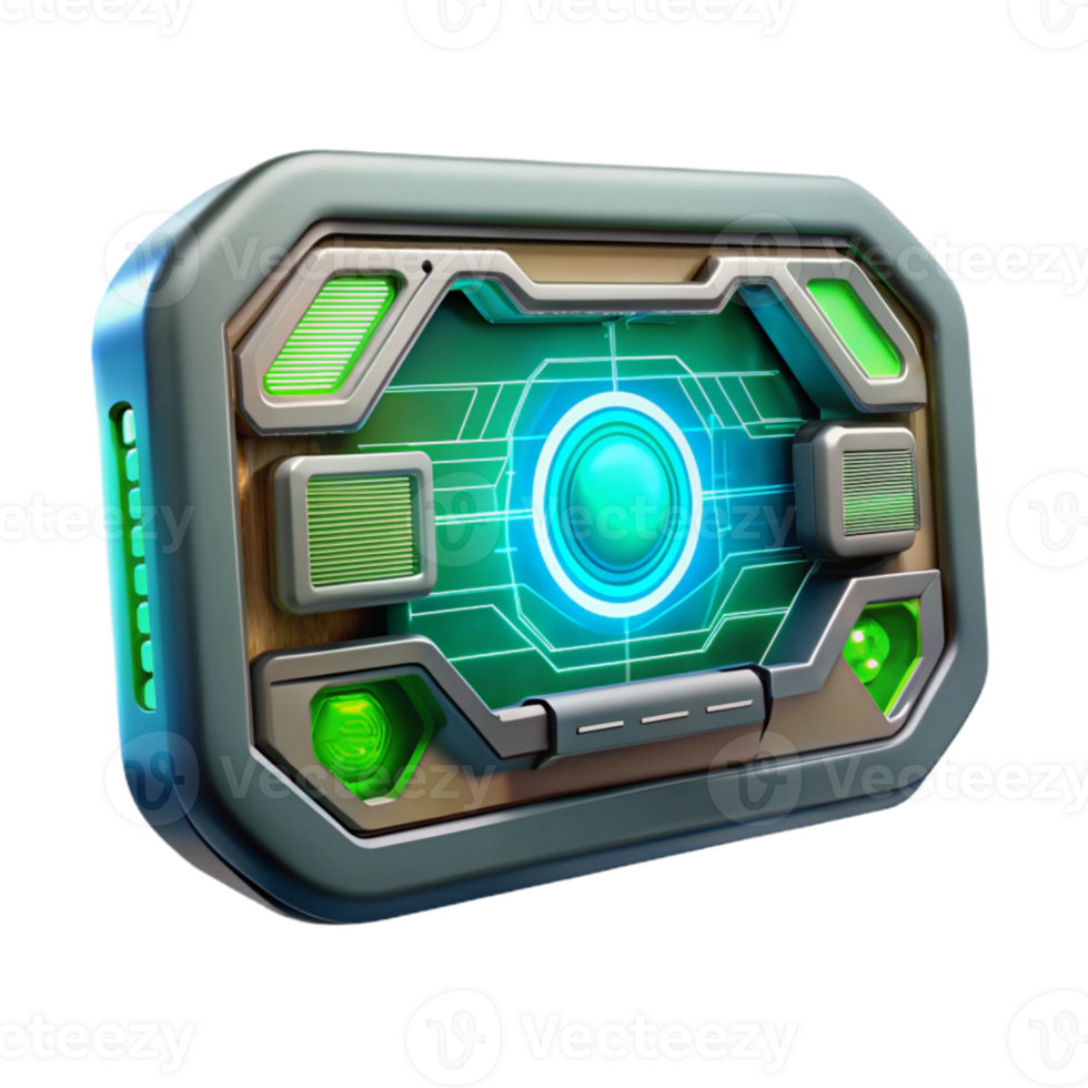 stunning contemporary Futuristic Interface Hud Isolated with Green Display high quality png