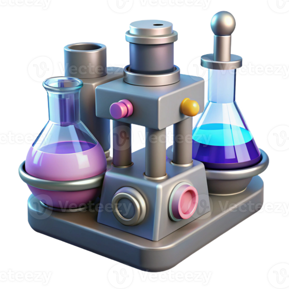 dramatic creative Futuristic Laboratory Equipment Isolated premium png