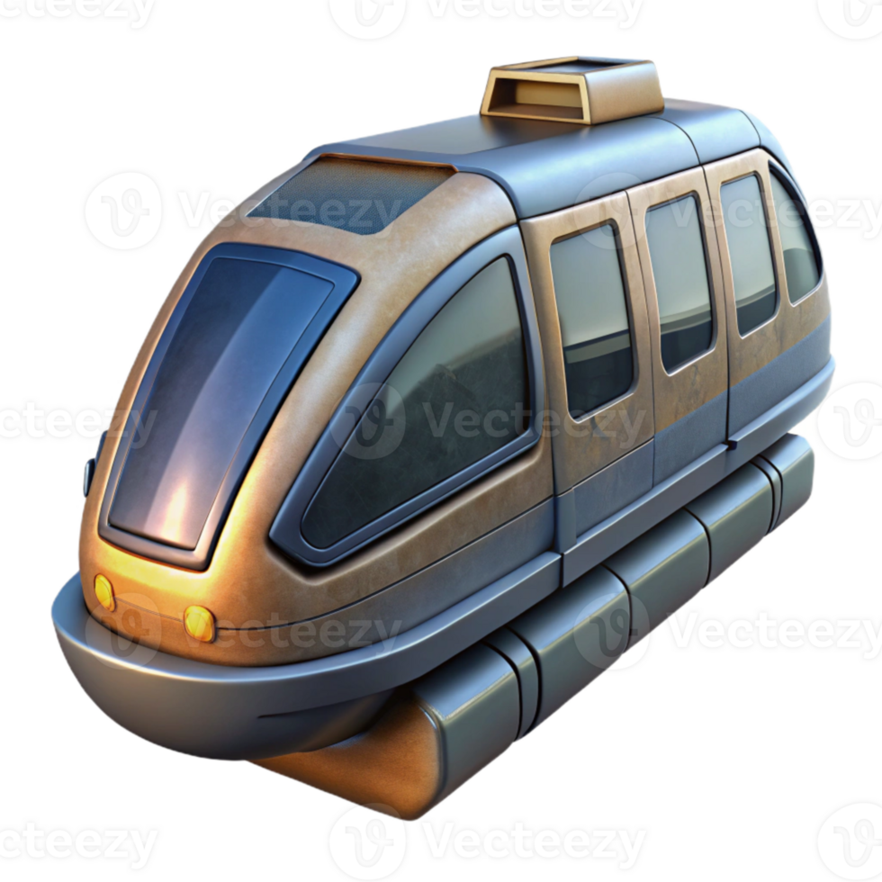 extraordinary artistic Futuristic Monorail Front View Cutout high resolution png