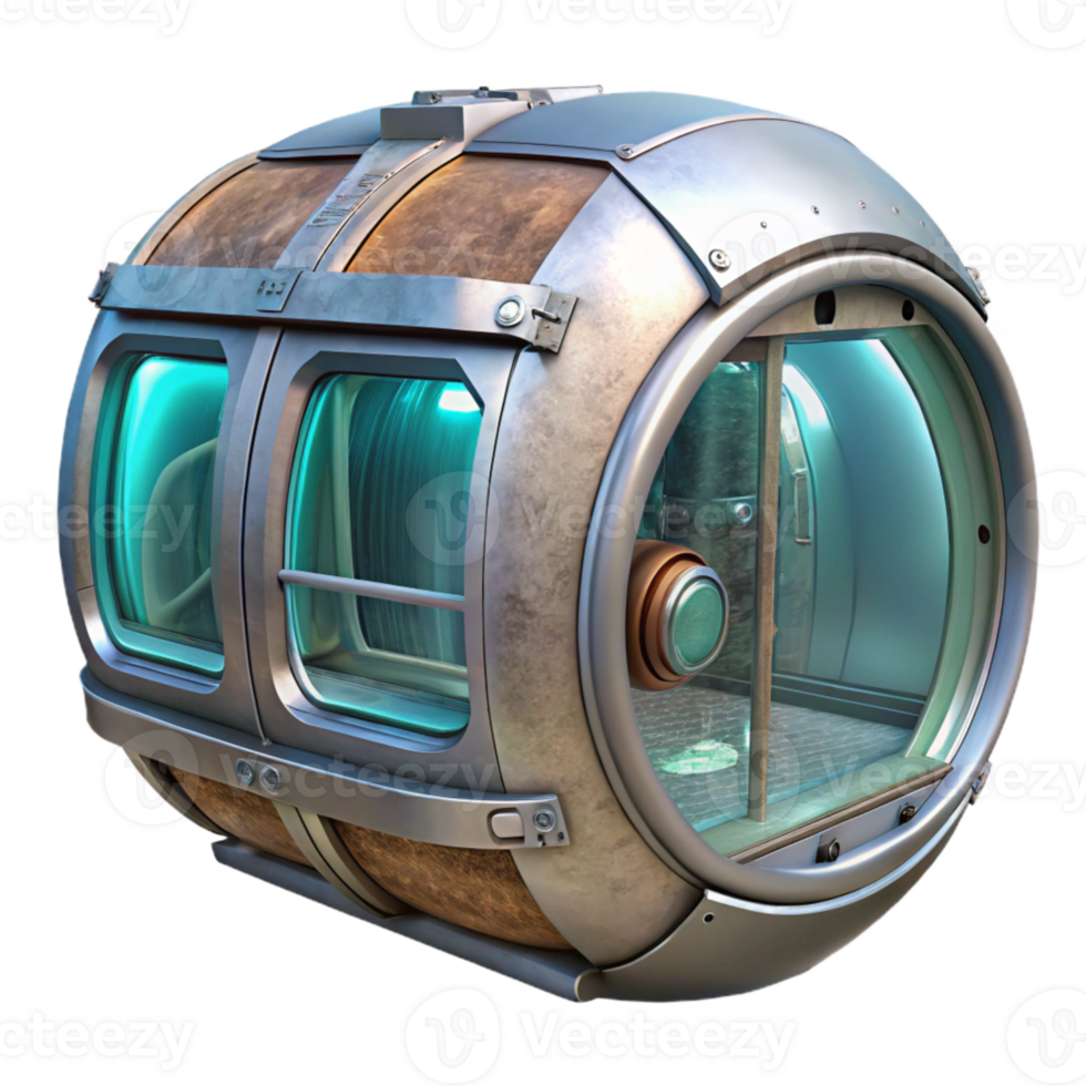 impressive modern Futuristic Nanotech Medical Pod Transparent genuine png