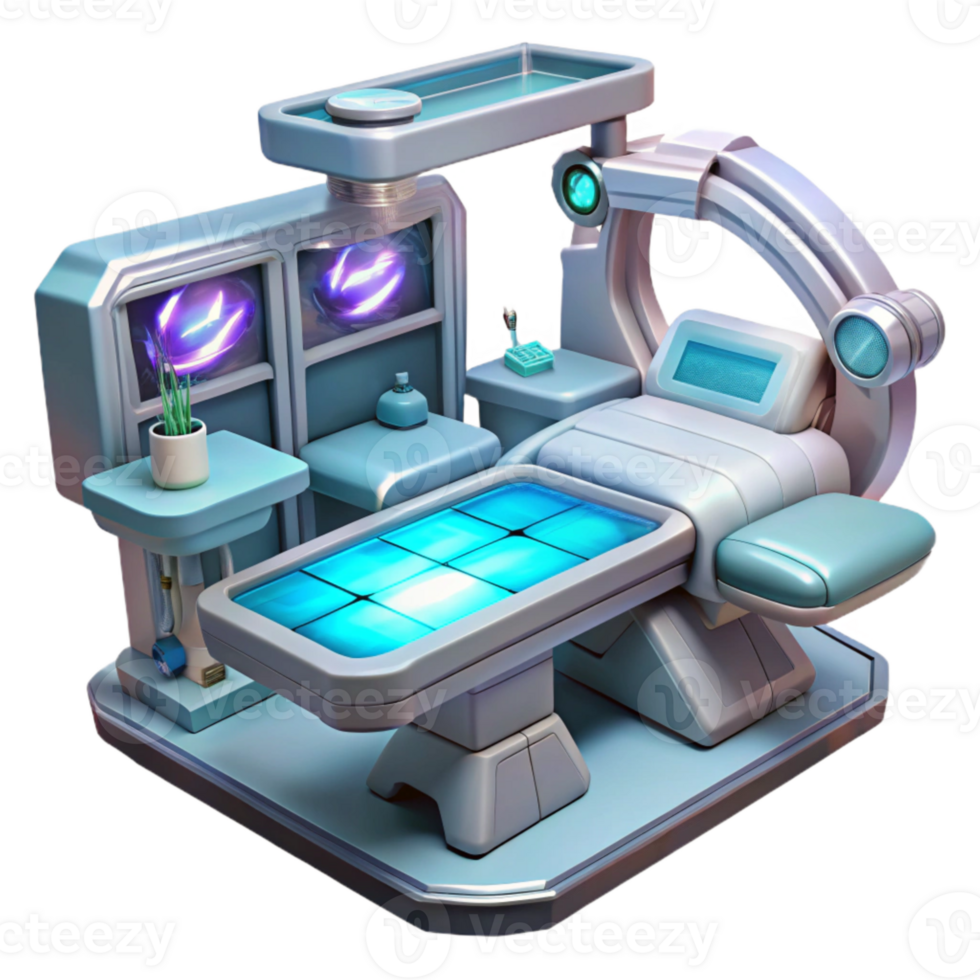 stunning classic Futuristic Nanotech Operating Room Isolated Element authentic png