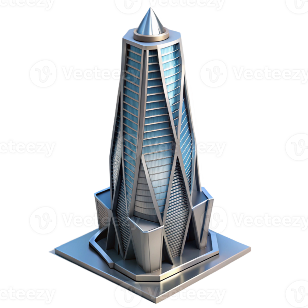 extraordinary rustic Futuristic Skyscraper Angled View Transparent high resolution png