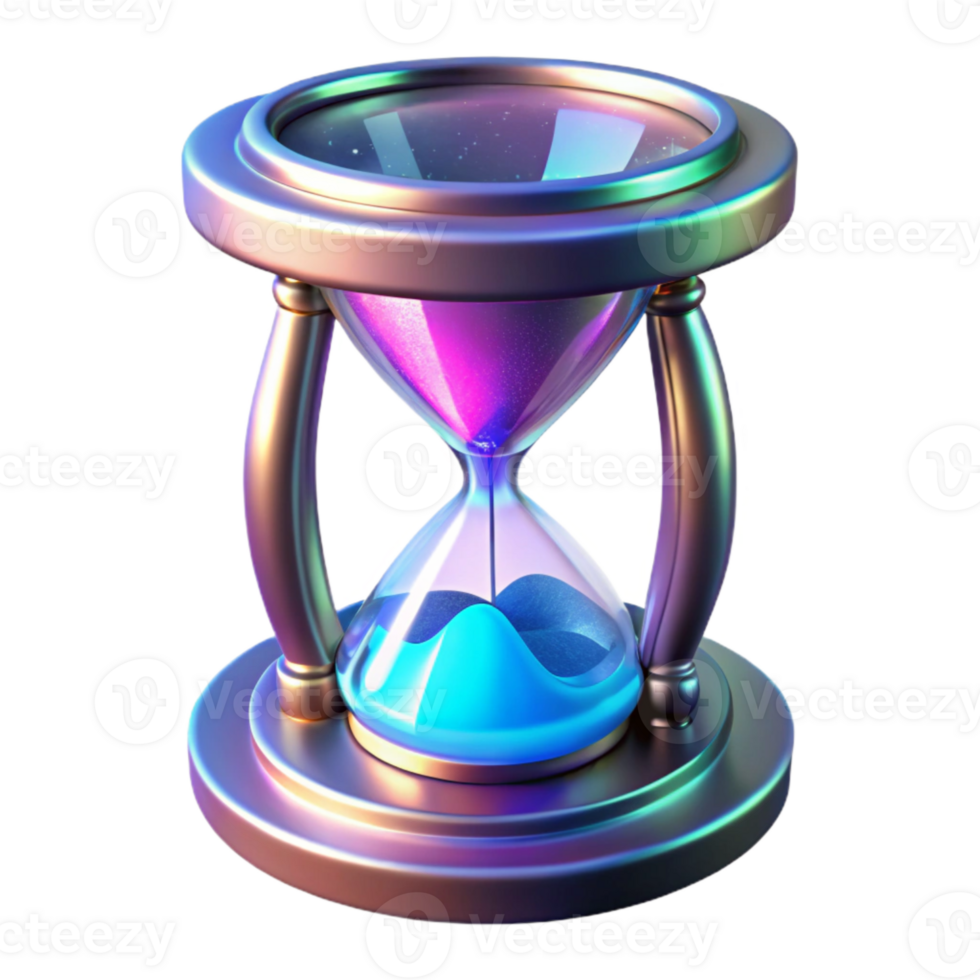 vibrant creative Futuristic Time Display Hologram Transparent Background high quality png
