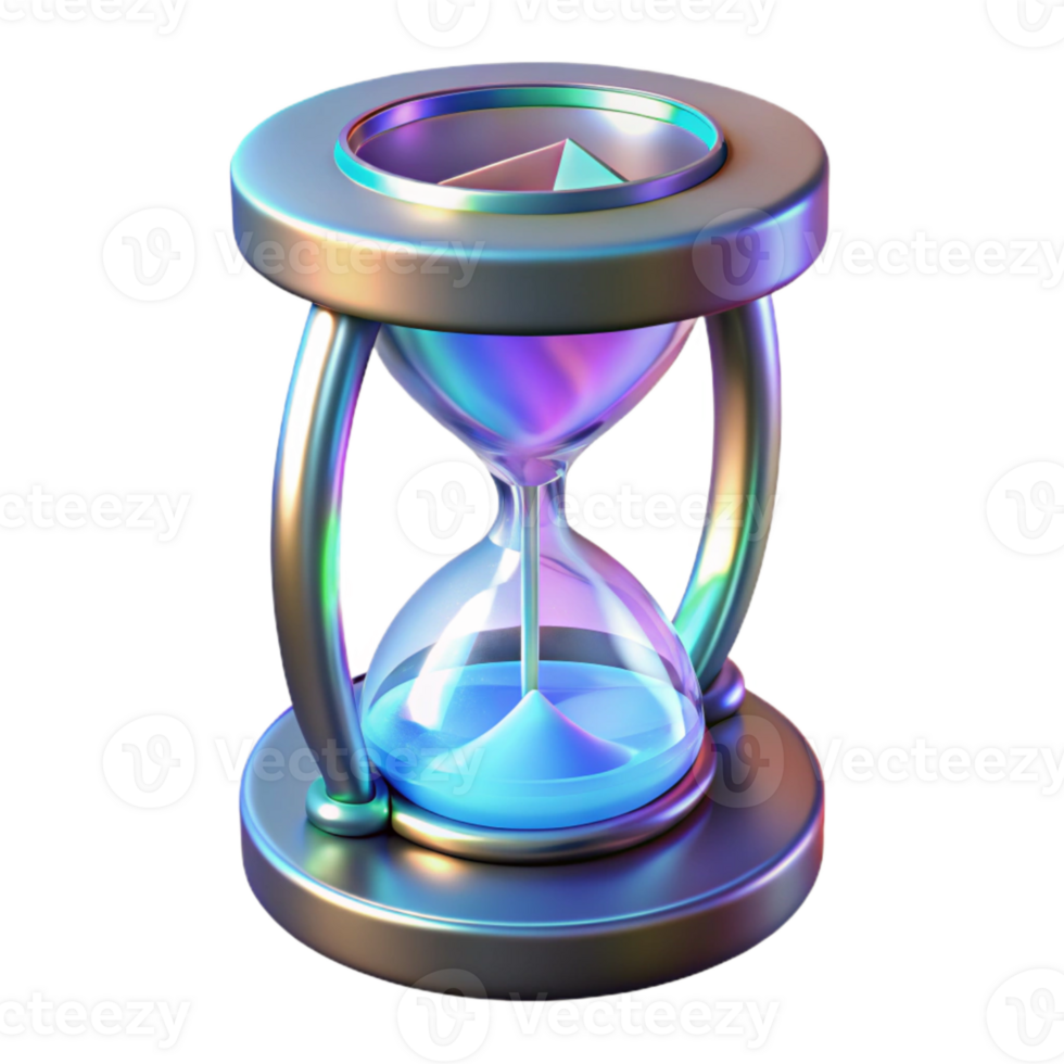 extraordinary creative Futuristic Time Display Hologram Transparent Background exclusive png