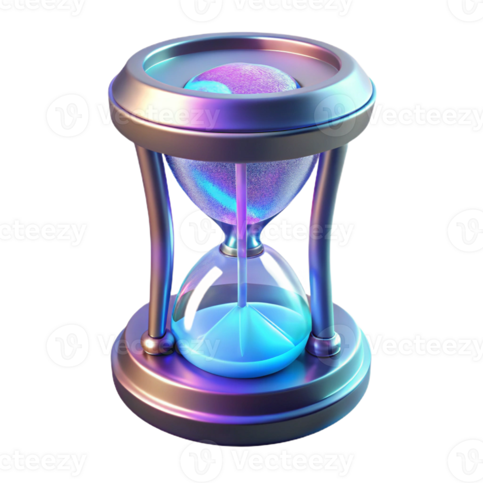magnificent contemporary Futuristic Time Display Hologram Transparent Background detailed png