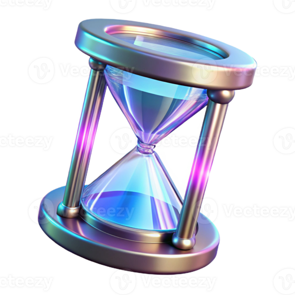 stunning contemporary Futuristic Time Display Hologram Transparent Background png