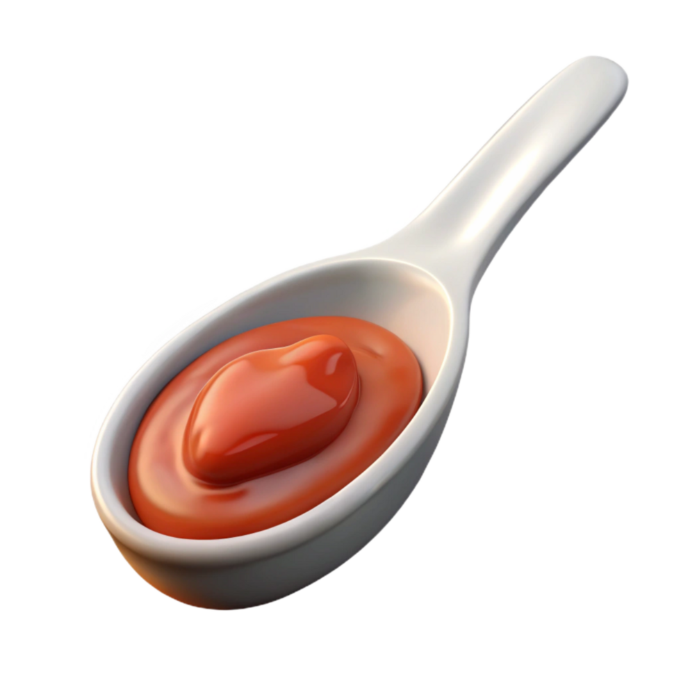 wonderful rustic Gastronomy Spoon Cutout Transparent Background with Sauce original png