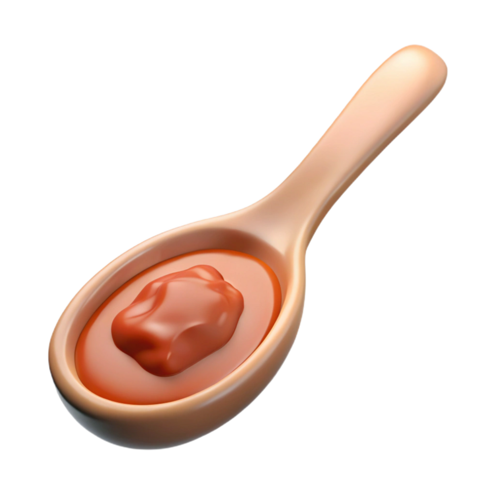 dramatic abstract Gastronomy Spoon Cutout Transparent Background with Sauce exclusive png