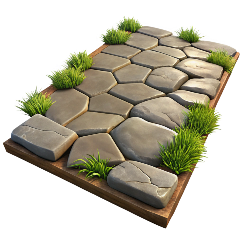 elegant classic Garden Path Stone Pavers Isolated Cutout high quality png