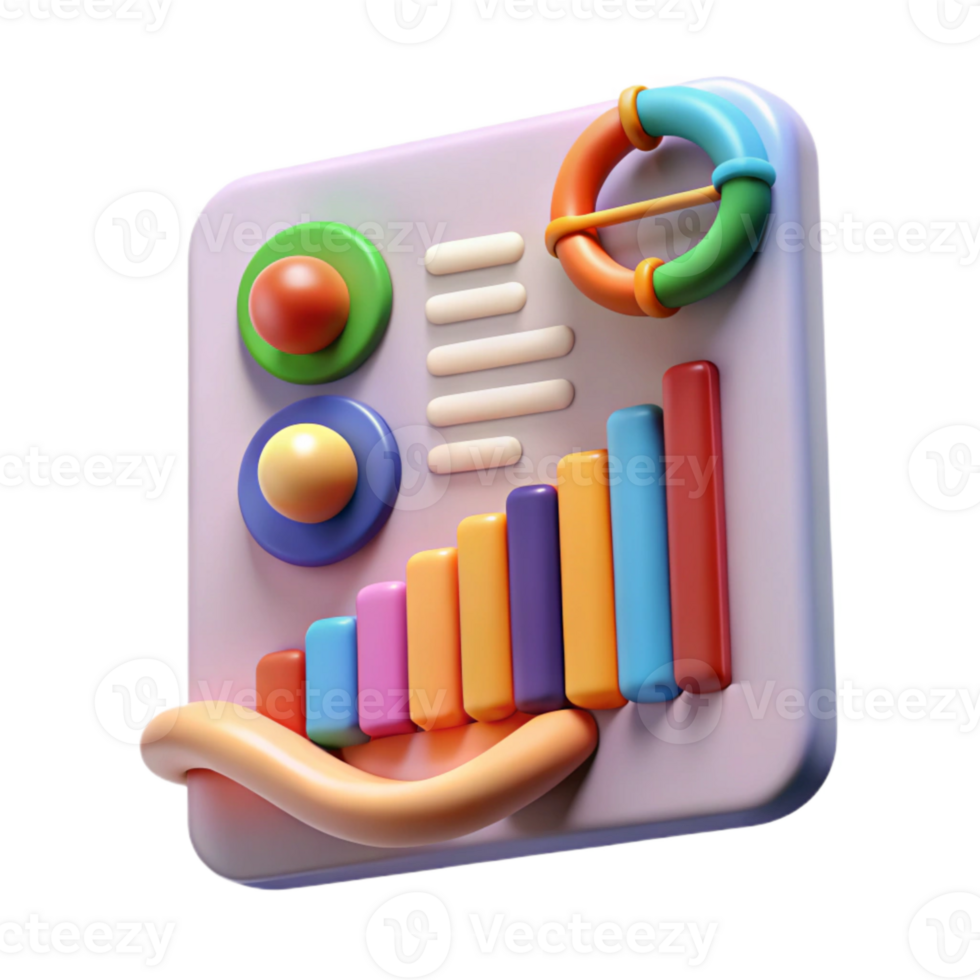 impressive artistic Gene Expression Analysis Chart Colorful Isolated authentic png