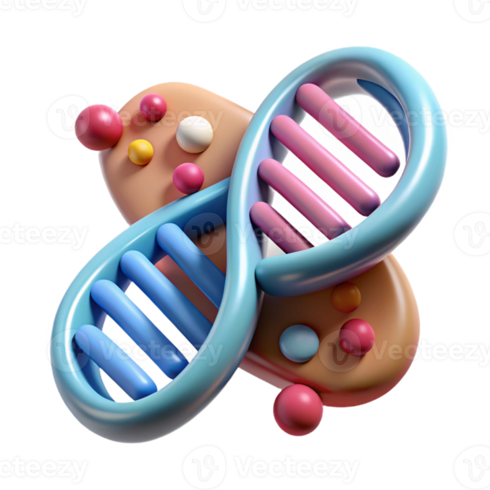 vibrant abstract Gene Therapy Concept Illustration Isolated authentic png