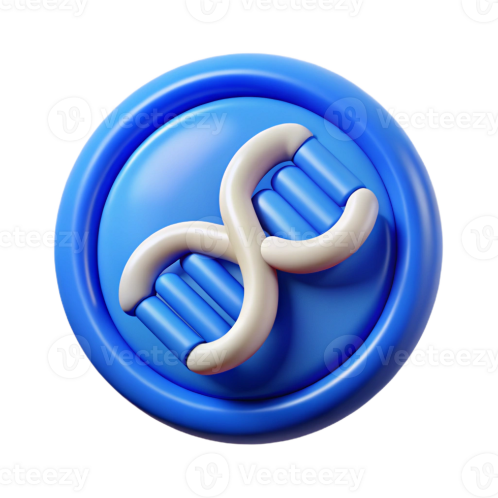 serene modern Gene Therapy Icon Gradient Blue Isolated high quality png