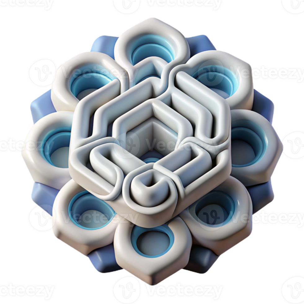 serene creative Genetic Algorithm Visualization Abstract Pattern Cutout professional png