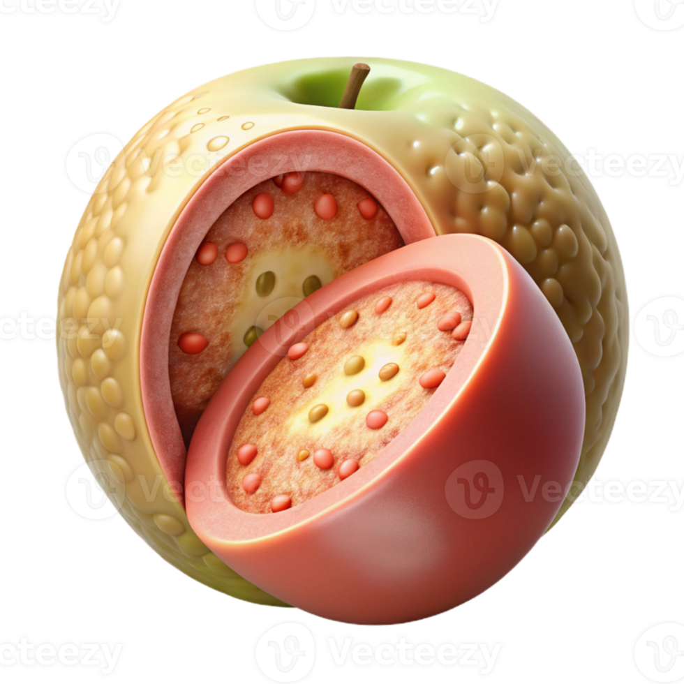stunning creative Genetically Modified Fruit Cross Section Transparent Background png