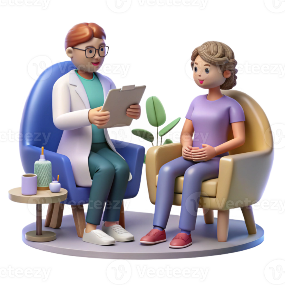 vibrant classic Genetic Counseling Session Illustration Transparent Background genuine png