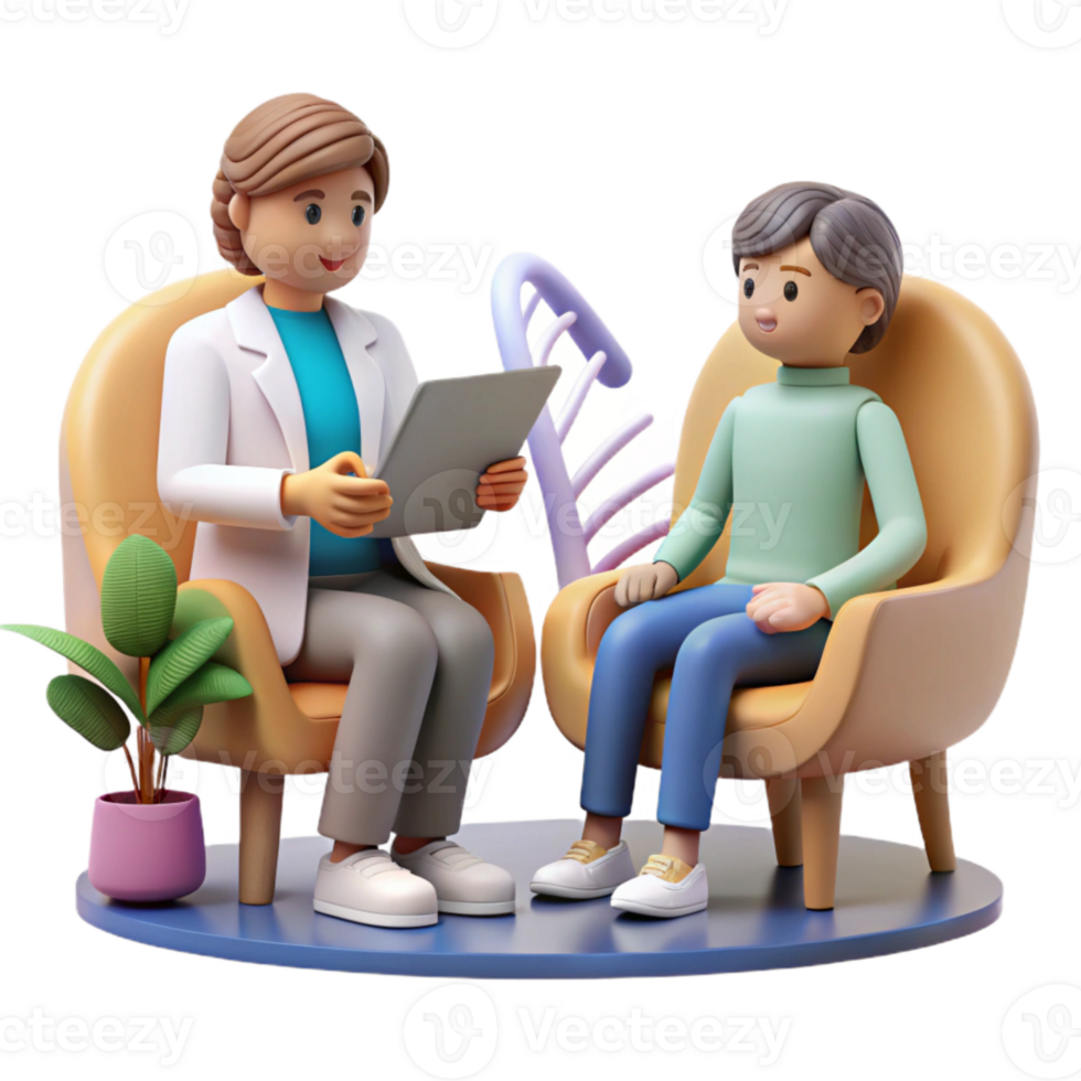 extraordinary artistic Genetic Counseling Session Illustration Transparent Background authentic png