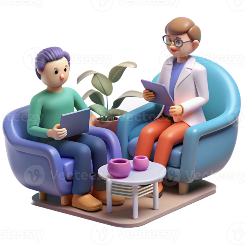 impressive classic Genetic Counseling Session Scene Isolated original png