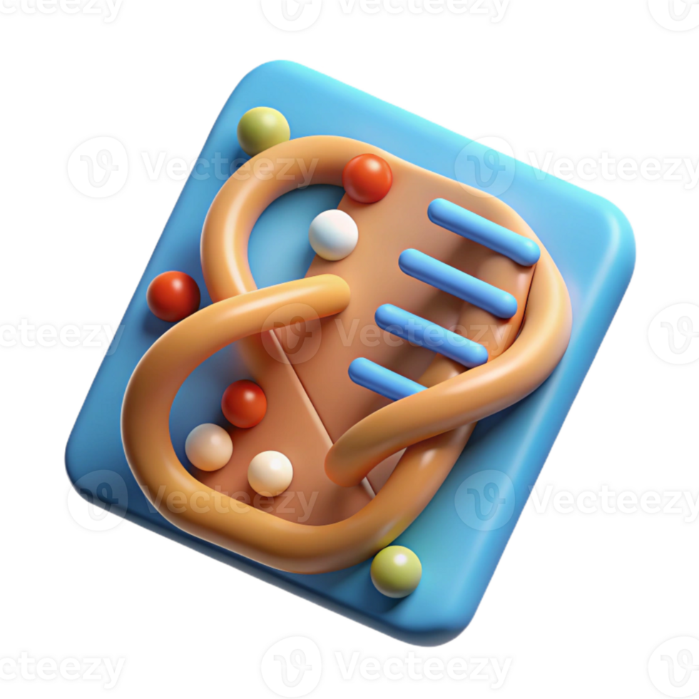stunning creative Genetic Data Visualization with 3d Model Cutout high resolution png