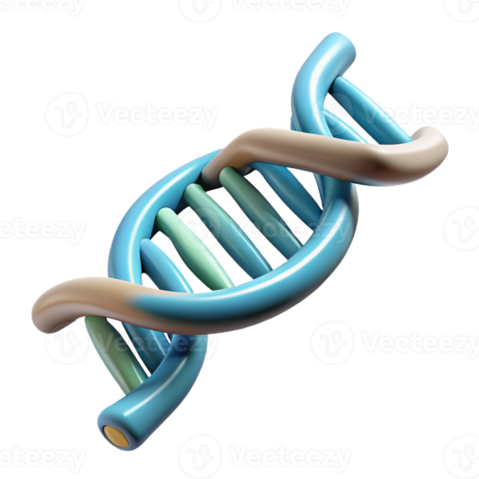 serene modern Genetic Engineering Dna Strand Double Helix Isolated exclusive png