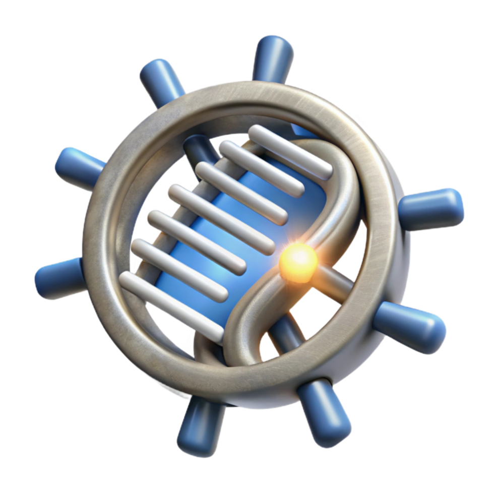 impressive artistic Genetic Engineering Symbol with Light Rays Cutout high quality png
