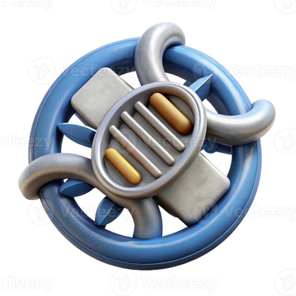 beautiful classic Genetic Engineering Symbol with Light Rays Cutout original png