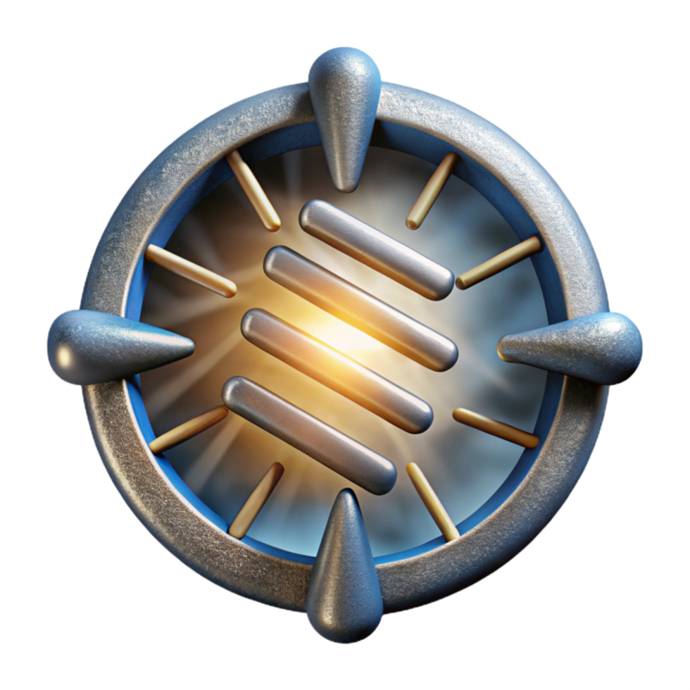 elegant vintage Genetic Engineering Symbol with Light Rays Cutout exclusive png