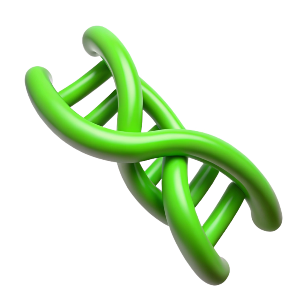 dramatic traditional Genetic Helix with Bright Green Highlights Isolated authentic png