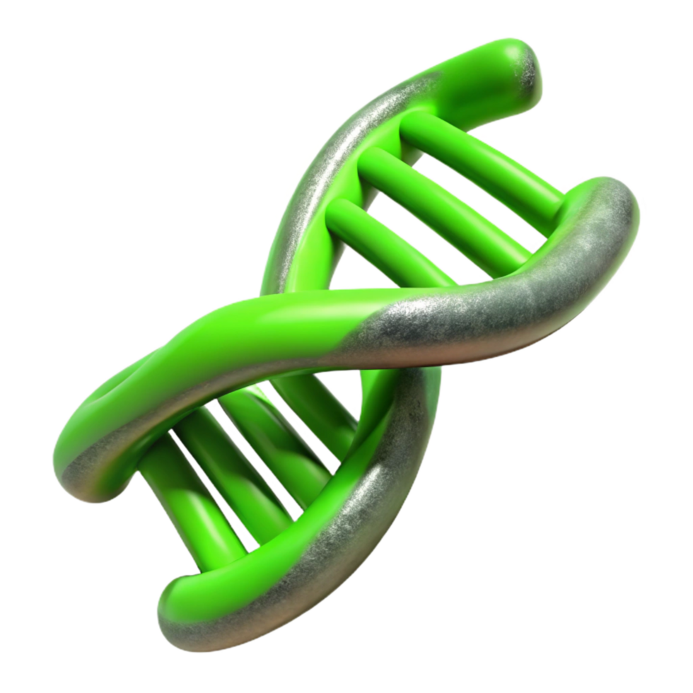 dramatic rustic Genetic Helix with Bright Green Highlights Isolated genuine png