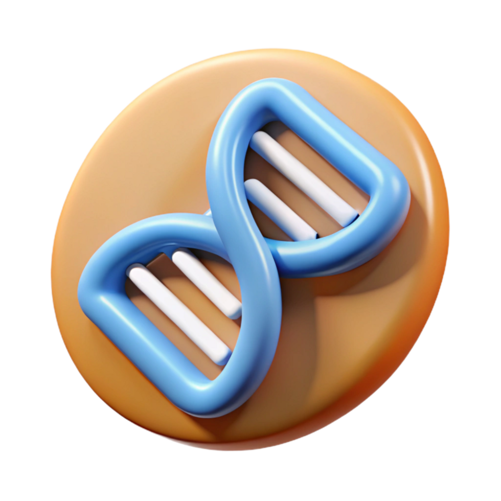 vibrant artistic Genetic Modification Icon with Simple Shape Cutout premium png