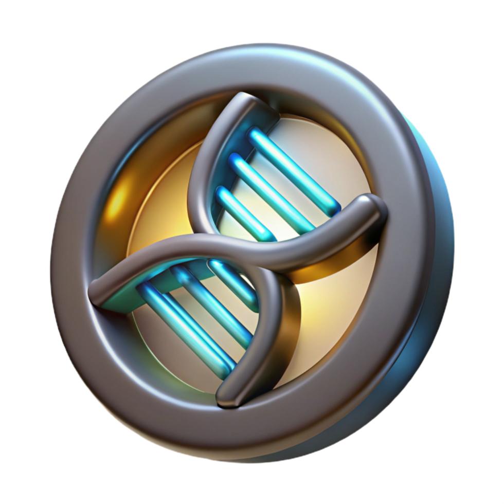 wonderful modern Genetic Modification Symbol with Glowing Edges Cutout high quality png