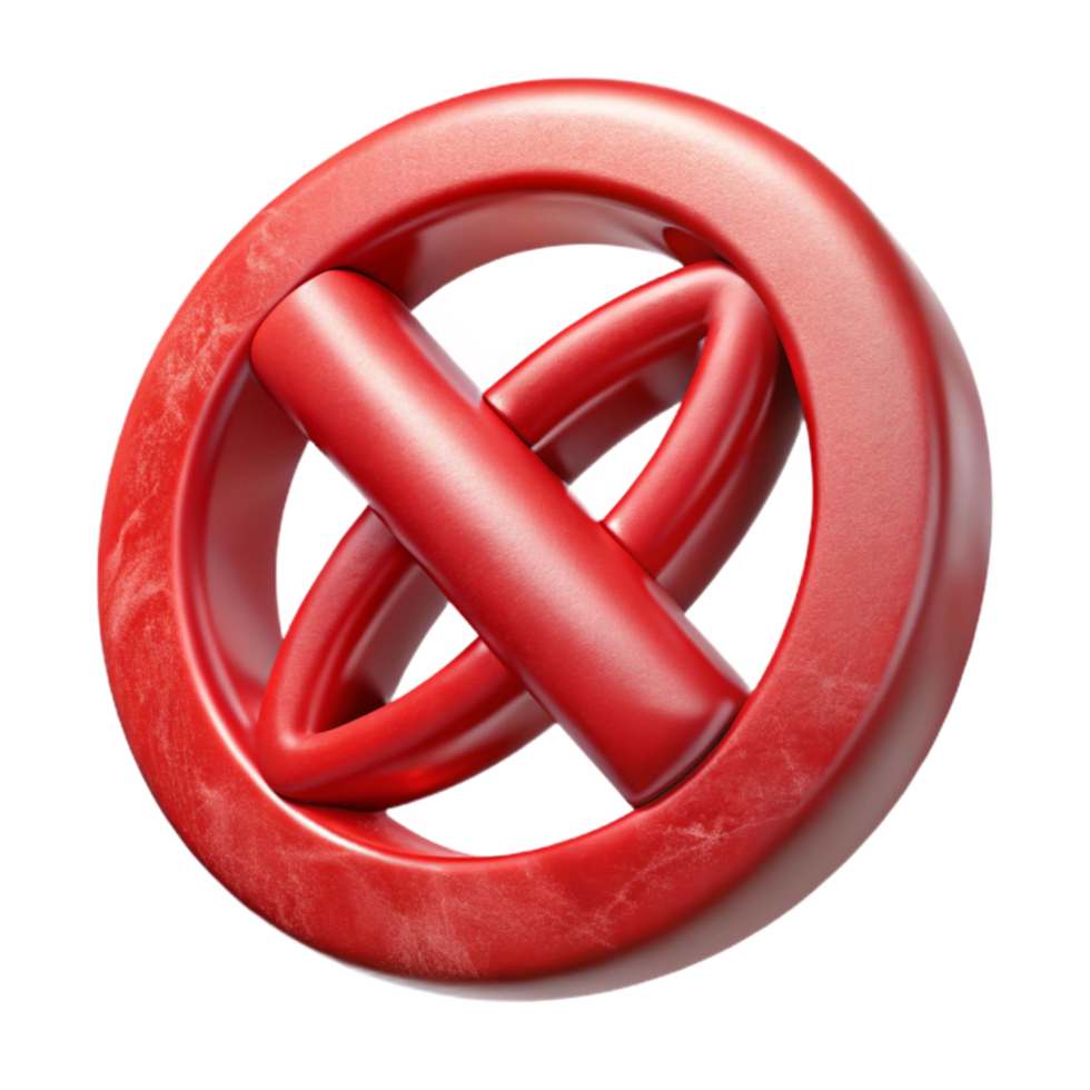 serene rustic Genetic Modification Symbol Red Isolated png