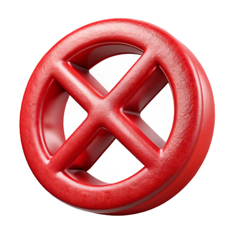 vibrant rustic Genetic Modification Symbol Red Isolated original png