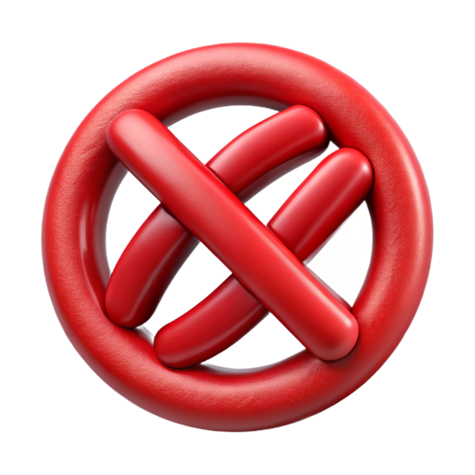 vibrant contemporary Genetic Modification Symbol Red Isolated high resolution png