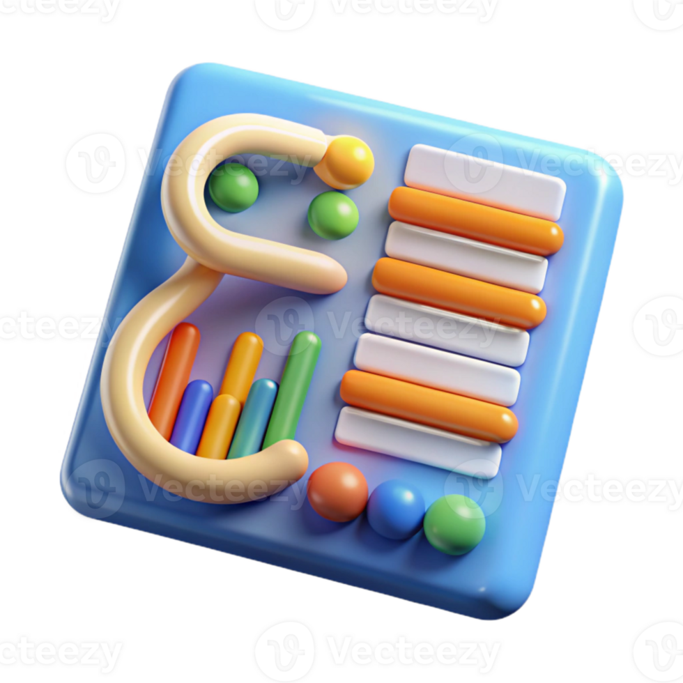 serene artistic Genetic Sequencing Data Visualization Isolated exclusive png