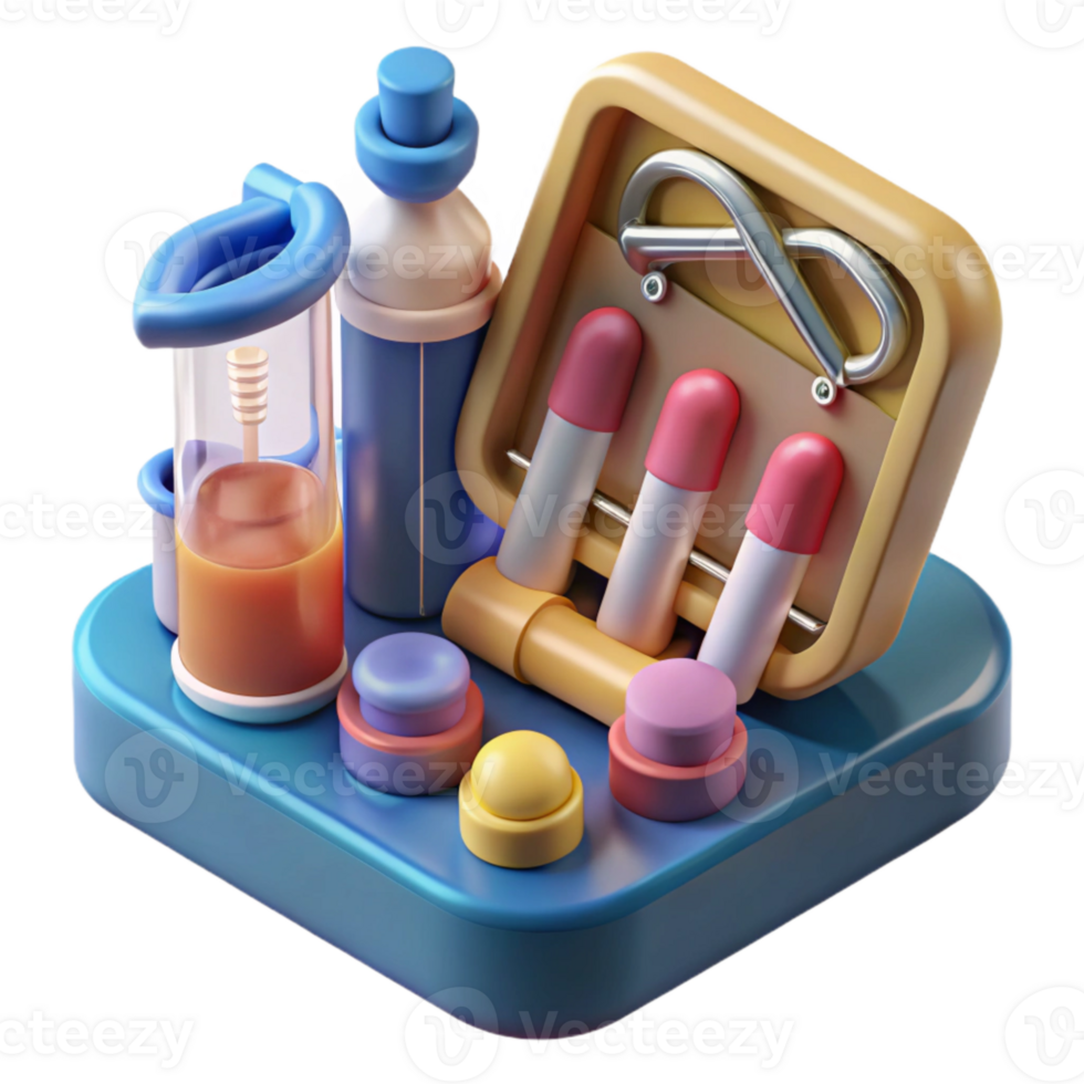 stunning abstract Genetic Testing Kit Components Isolated Element authentic png