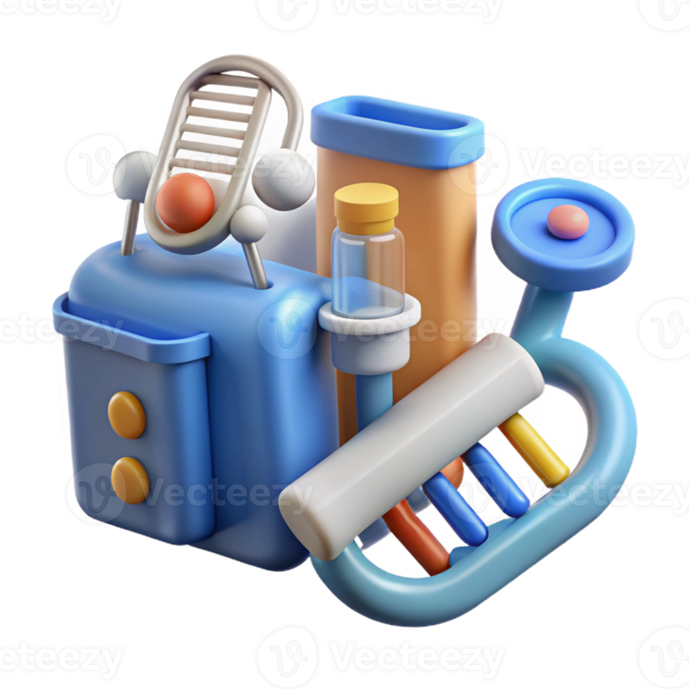 stunning rustic Genetic Testing Kit Components Isolated Element premium png