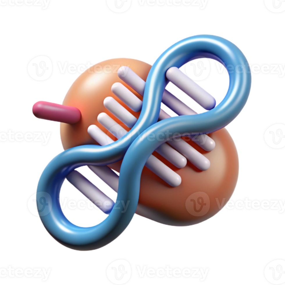 serene artistic Genome Editing Crispr Technology Icon Isolated high quality png