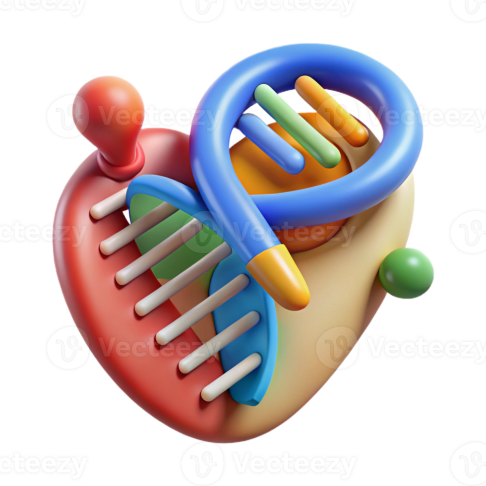 stunning modern Genome Mapping Illustration Colorful Cutout exclusive png