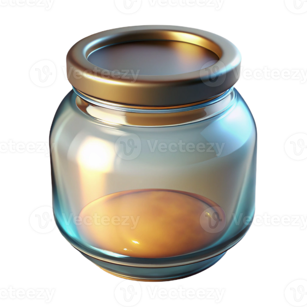beautiful artistic Gentle Light Effect on Glass Jar Transparent Background high quality png