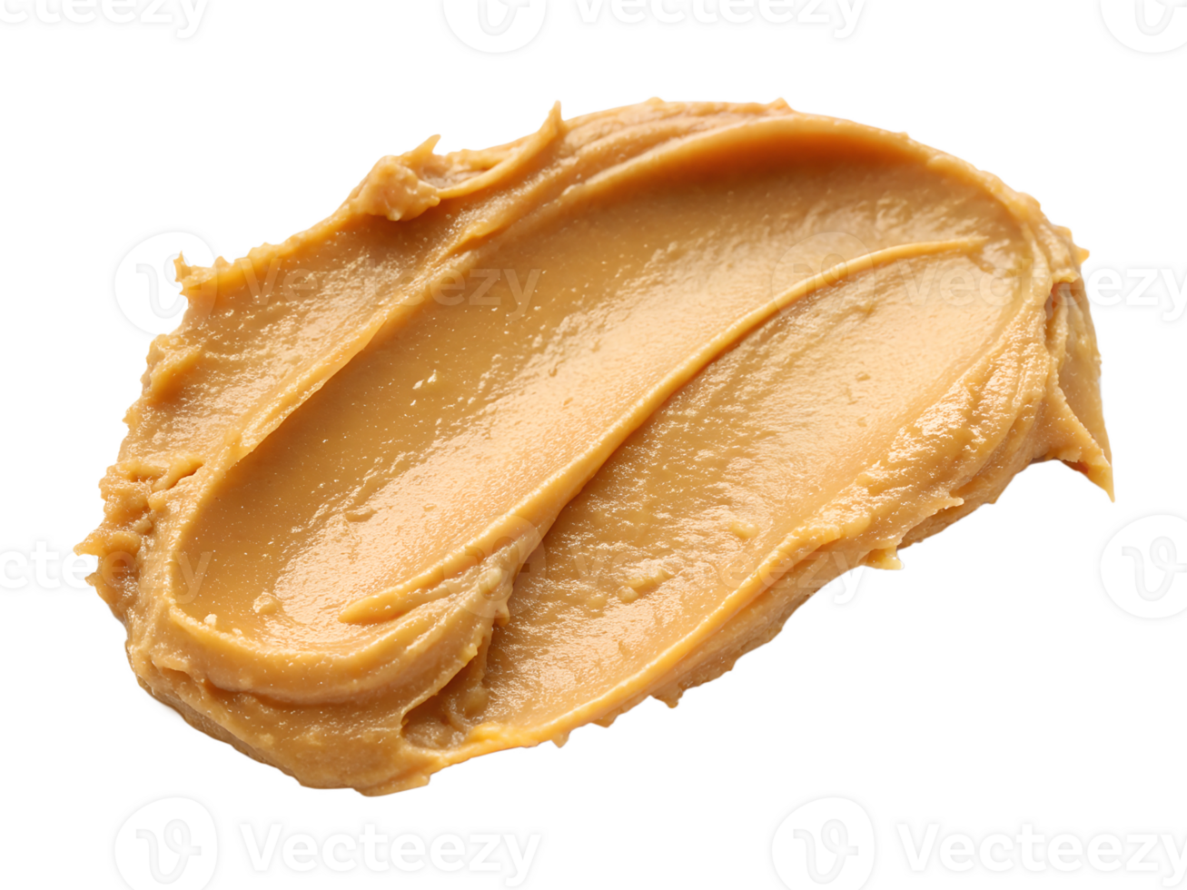 Creamy peanut butter spread on white background png